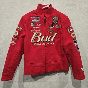 Dale Earnhardt Jr Women's Jacket Size S Nascar Bud King Of Beers Chase Athentics